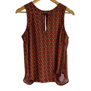 ASTR‎ The Label Size Medium Artsy Boho Print Blouse Red Black Yellow